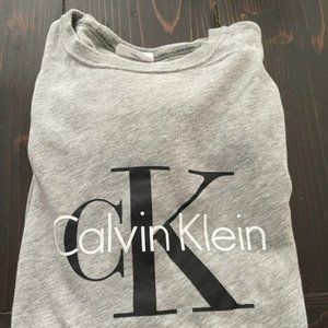 Used Men's CALVIN KLEIN Light Gray Crewneck Medium